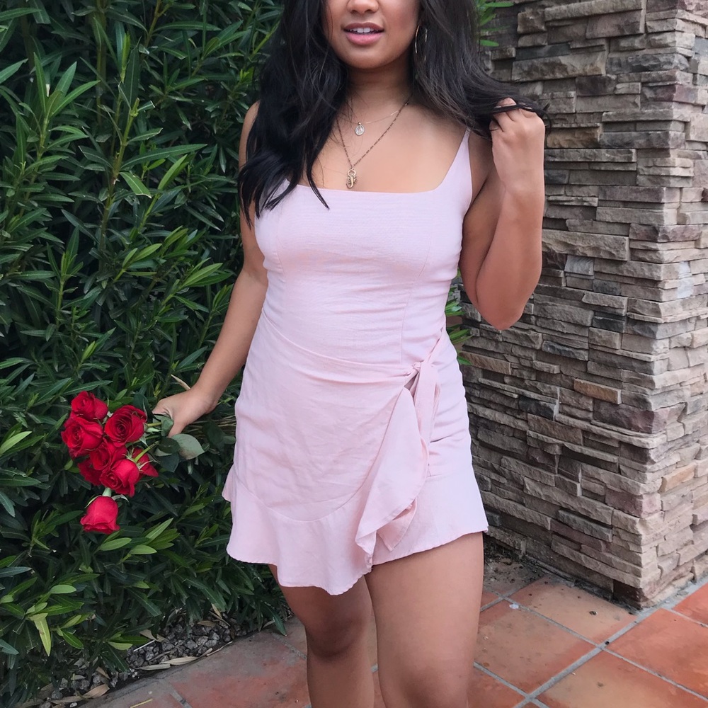Light pink mini dress